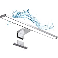 Los mejores  - Apliques Espejo Baño LED Impermeable IP44- Hommie 30cm con Interruptor Cableado y Inalámbrico- Luz Espejo Baño 4000K…